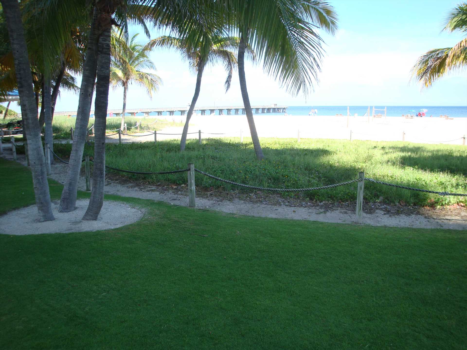 Beach entrances are maintained like putting greens.