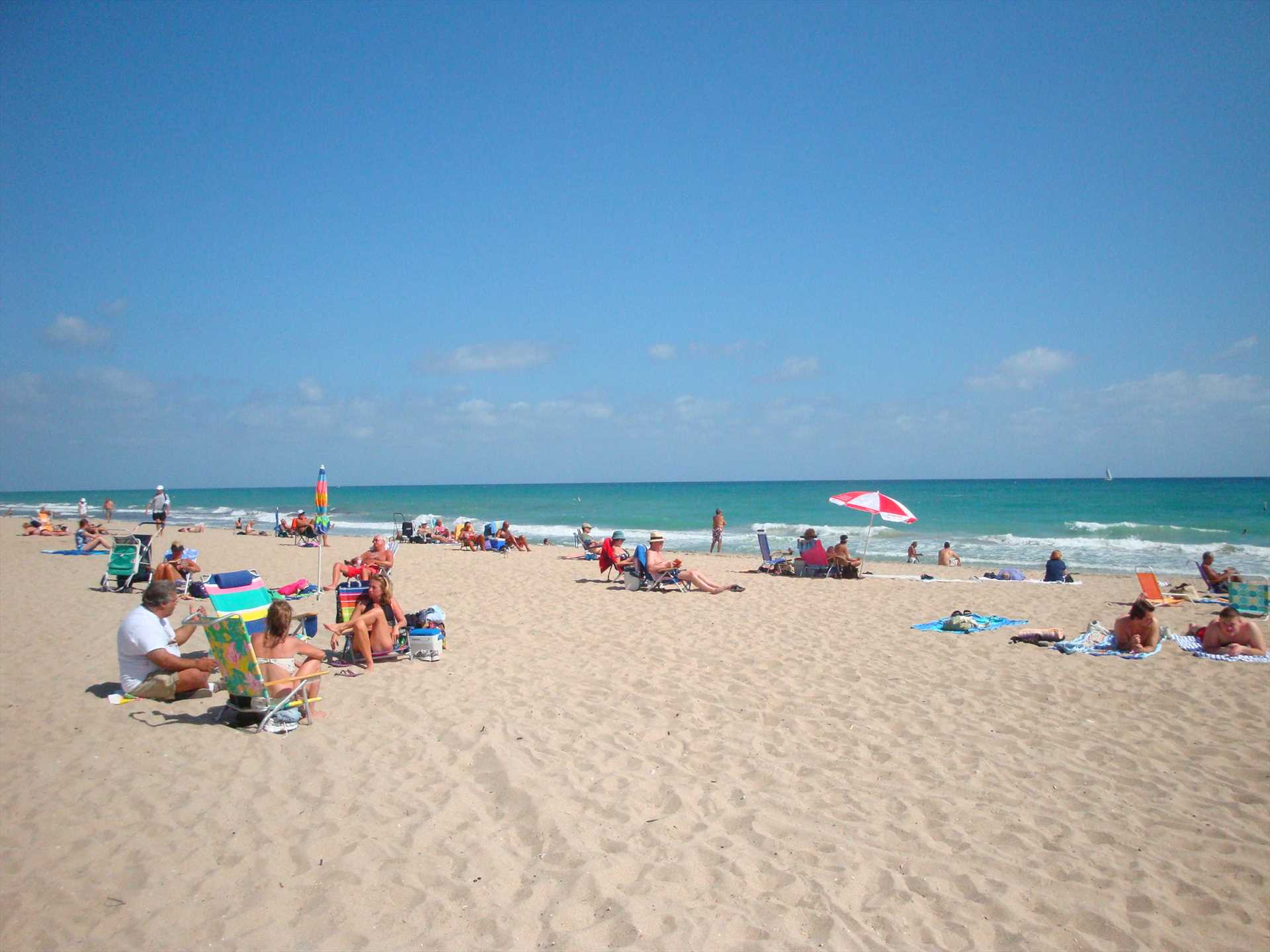 The wide uncrowded beach is one of South Florida