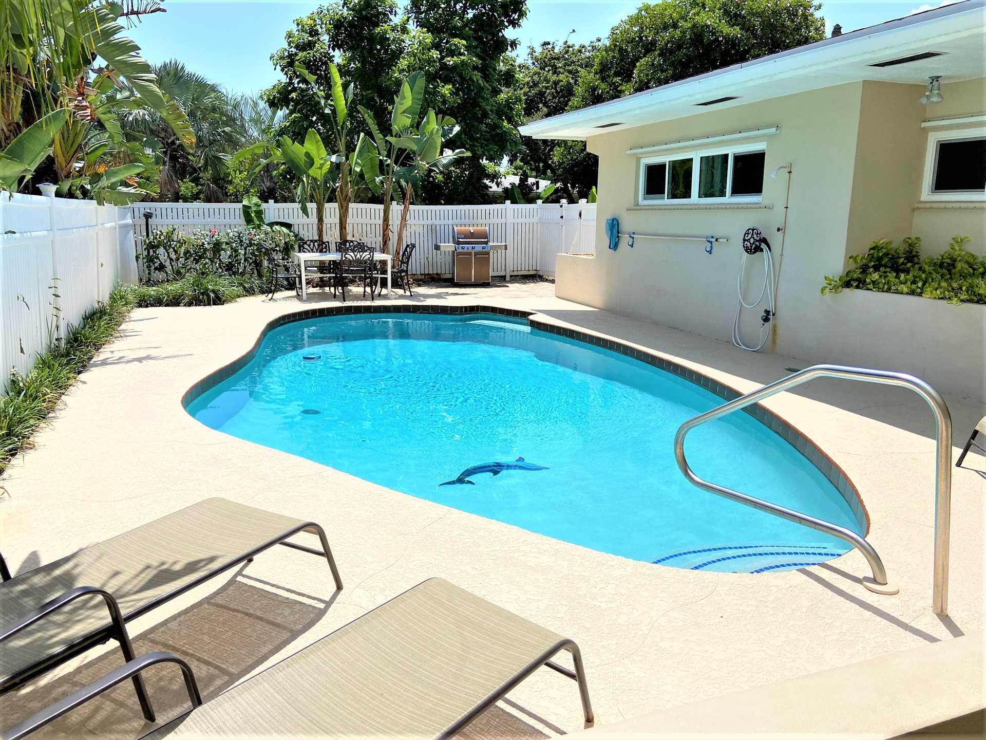 Gorgeous free form pool is perfect for family fun in the Flo